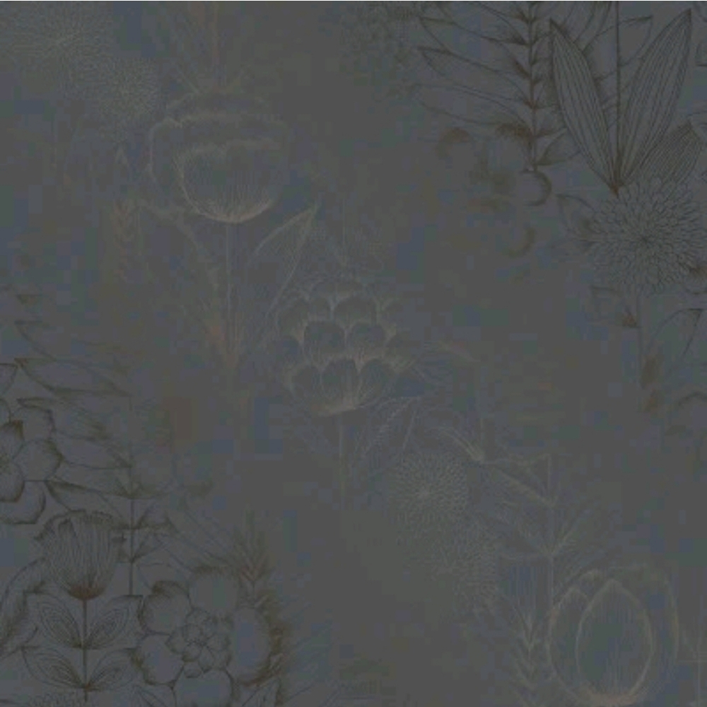 Tempaper & Co. Homestead Floral Removable Peel and Stick Wallpaper, Metallic
